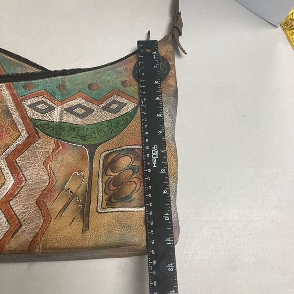 ANUSCHKA Women’s Aztec Style Handbag Multicolored Size 11X2.5X10.5 Genuine Leath - Picture 4 of 12